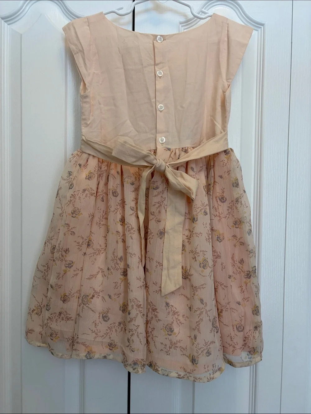 Well Dressed Wolf Girls' Pink Embroidered Floral Party Dress 5 NWT